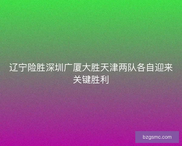 辽宁险胜深圳广厦大胜天津两队各自迎来关键胜利